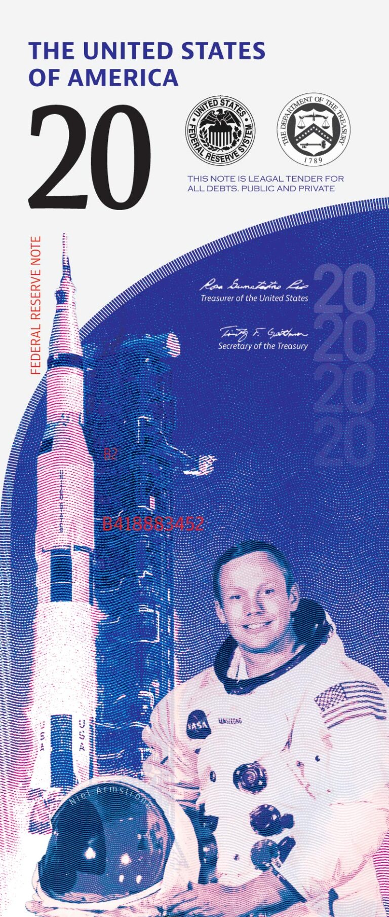 The front of the redesigned $20