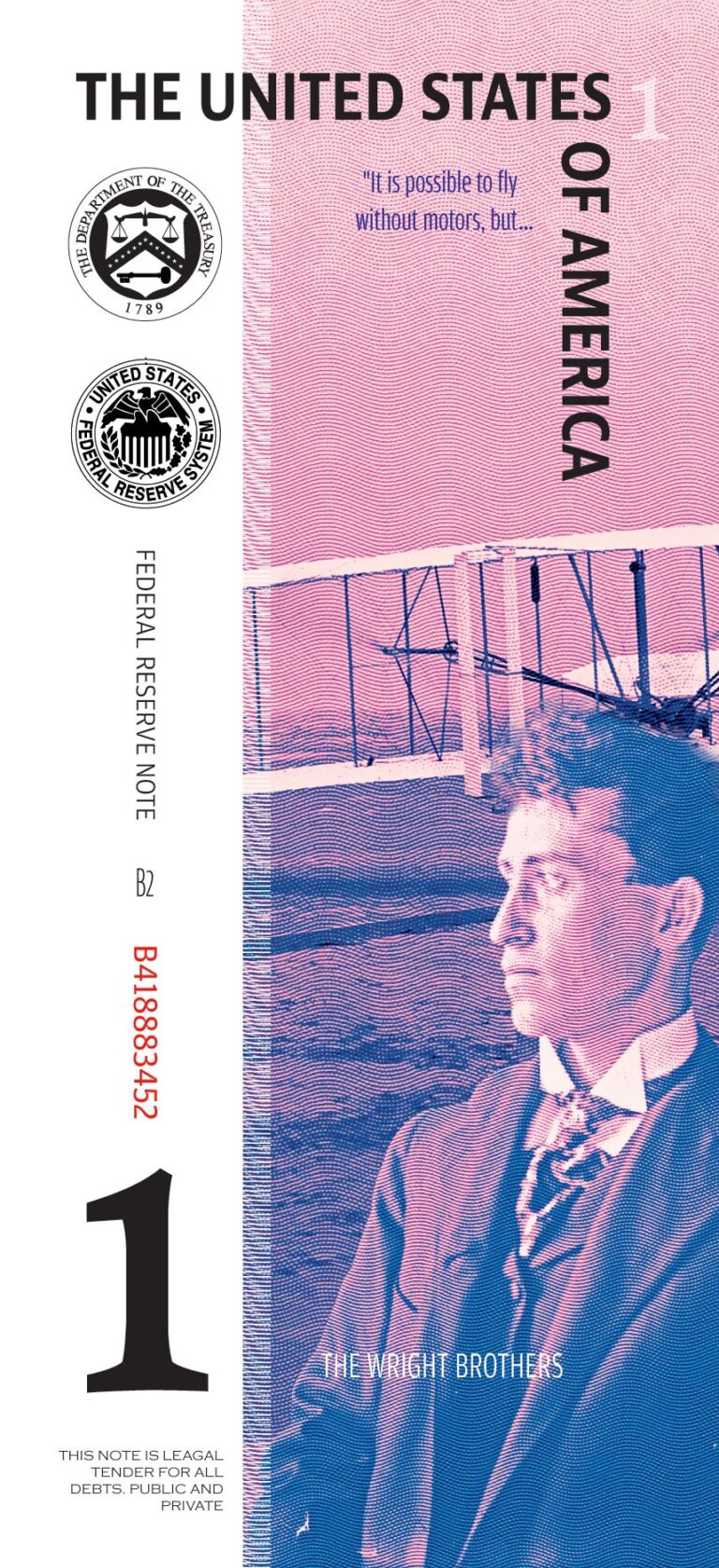 The back of the redesigned $1