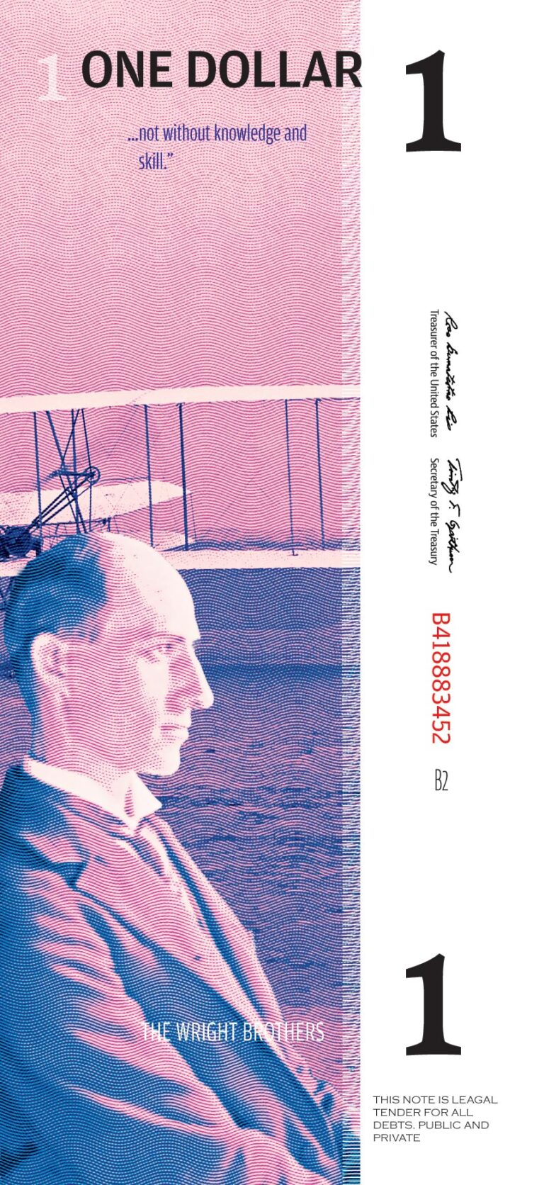 The Front of the redesigned $1